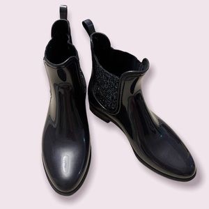 glitter detail rubber booties LEMON JELLY
